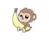 Affe Banane Geschenk