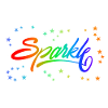 Sparkle glitter stars rainbow