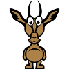 funny gazelle animal character 111