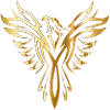 Bird phoenix wing gold