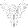 Bird phoenix wing silver
