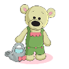 Nounours avec arrosoir