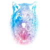 Wolf head mandala wolf animal icon