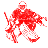 Hockey goalkeeper silhouette
