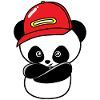 Cool hip hop panda