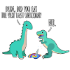 Sjov Dino Unicorn Comic Dinosaur T-Rex