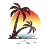 Summer Beach Palm Trees