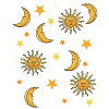 Sun, moon and stars
