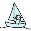 Sailing man - Sailboat - V2