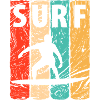Surfer surfing surfboard sea wave