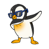 Cool pingvin dab south pole dance float dance step