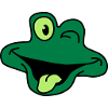 Cheeky Comic Frog Face