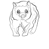 Wombat - one line drawing