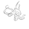Squid - one line drawing