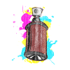 Graffiti Spraydose mit Spritzfarben