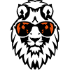 lion animal sun glasses