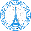 Paris emblem Eiffel tower