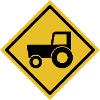 Attention tractor sign tractor Bauer farmer