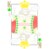 Cannabis reggae king playing card