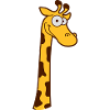 Funny Long Neck Giraffe Africa Cool Animal Comic