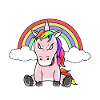 Einhorn Einhörner Fantasy Grimmig Böse Fabelwesen