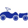 Rutscheauto mit Anhänger