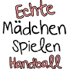 Echte Mädchen spielen Handball