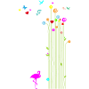 Frühling Flamingo Blumen Schmetterlinge