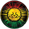 Rastafari Heart and Sun Design