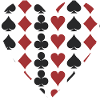 Poker Heart Cards Game