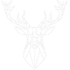 Geometric Deer Head