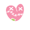 Sad heart with bones - halloween