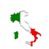 Italy - map outline flag