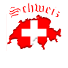 Switzerland map outline flag