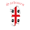 Sardinia map outline flag