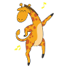 Giraffe is dancing