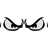 2 evil dangerous angry eyes