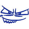 Cool evil Monster face