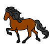 Icelandic horse, browner, lighter