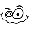 Crazy funny insane smiley face