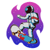 Skateboard cosmonaut