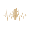 Bass guitar heart pulse