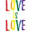 LGBT love is love symbol