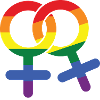 LGBT lesbisk kvindelig gavesymbol