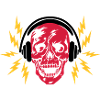 41 Skull Skull Headphone Flashes