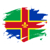 Lincolnshire Flag Paint Splatter Design