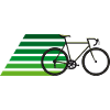 Vélo à rayures vertes