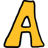 Letter A comic cartoon
