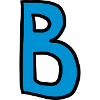 Letter B comic cartoon