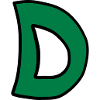 Letter D comic cartoon